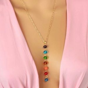 Multi Color Drop Necklace